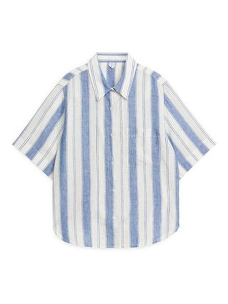 Women ARKET Shirt White Linen S