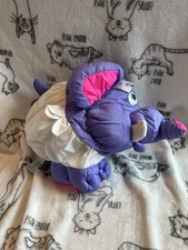 Vintage Fisher Price Puffalump Elephant Purple Big Things 1994 Nylon Plush Toy