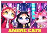 "Calendar 2027 · US Version · Anime Cats (Wall Calendar 2027 12\" × 8\" Landscape),"