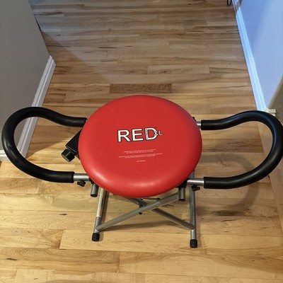 Red XL Fitness Ab & Core Machine Abdominal Exercise Chair Adjustable Resistance