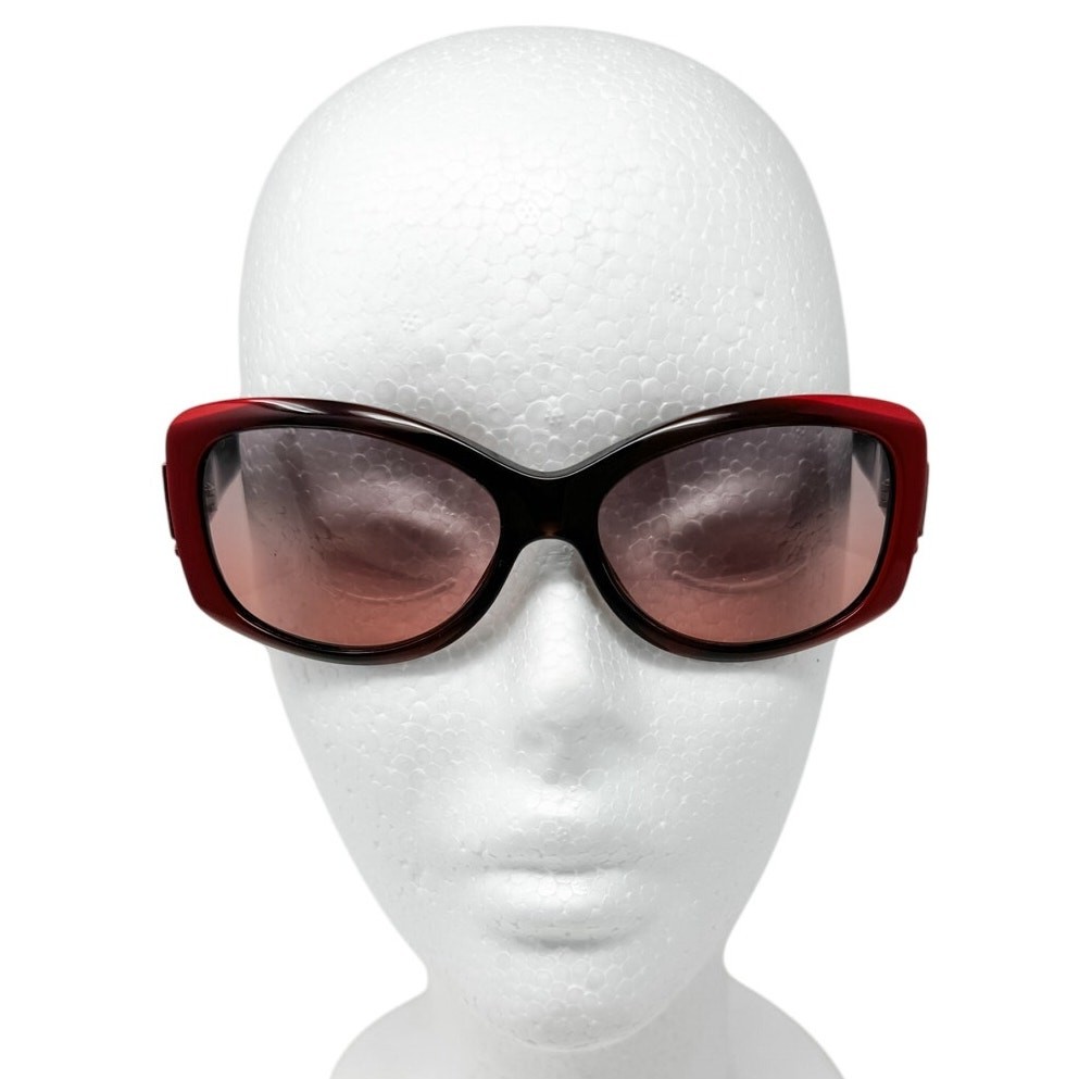 Versace Ombre Rectangle Rhinestone Logo Sunglasse… - image 4