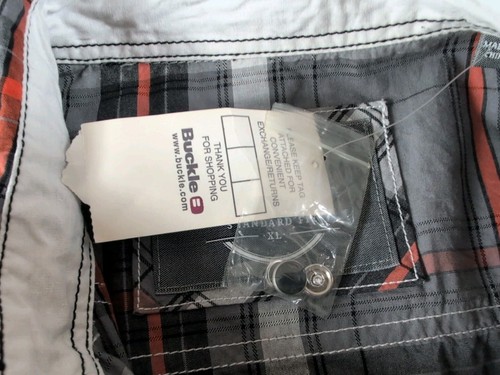 BKE Buckle Mens Pearl Snap Long Sleeve Shirt Plaid XL Standard Fit Western NWT - Picture 3 of 7