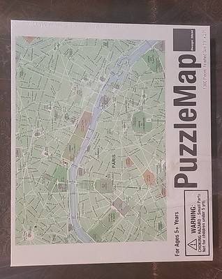Design Ideas Puzzle Map Paris France 1,000 Piece Jigsaw New Sealed Bag-NIB