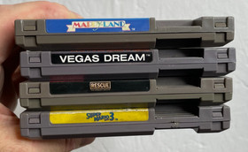 4 NES Super Mario 3 Rescue Mappy Land & Vegas Dream UNTESTED