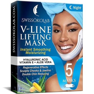 V shape lifting up Face Mask Chin Up Patch Double Chin Reducer Chin Contour T...