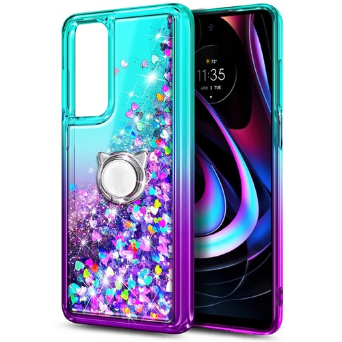For Motorola Edge 5G UW /Moto edge 2021 Case Glitter Ring Cover + Lens Protector - Picture 12 of 31