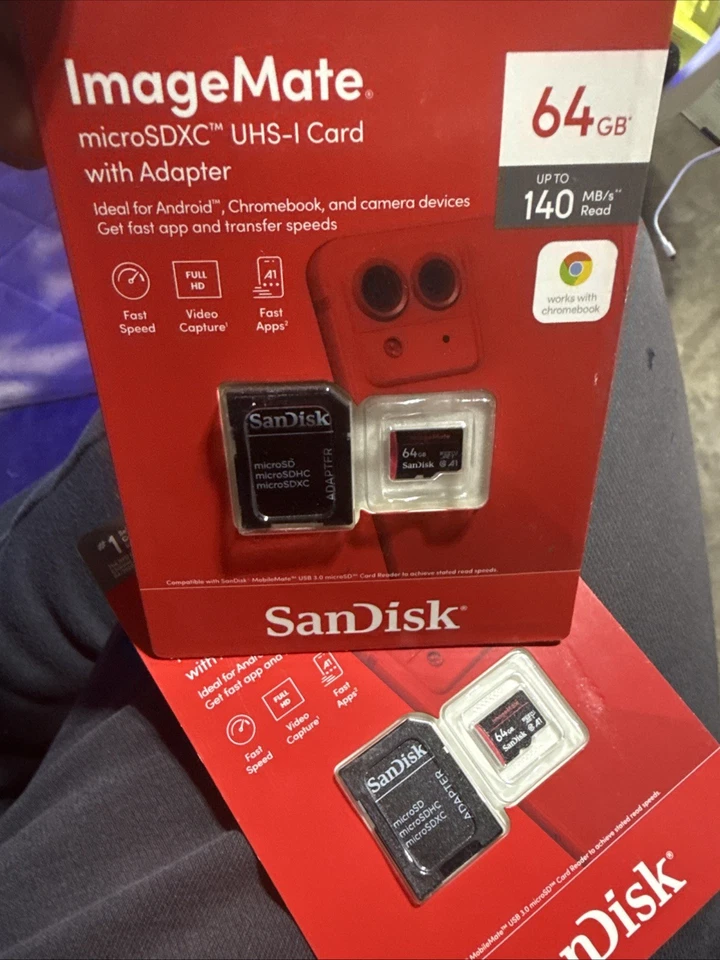 SanDisk 64GB Image Mate microSDXC UHS-I Card With Adapter SDSQUAB-064G NEW 2Pc’s - Image 3 of 3