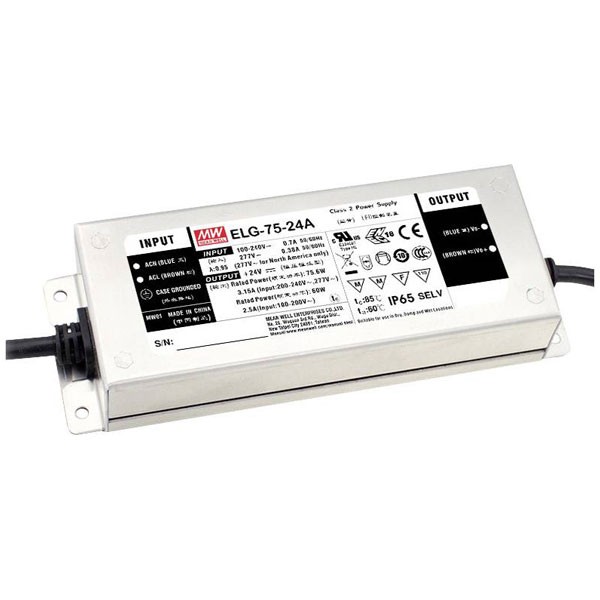 Mean Well LED driver 60W dimmable surge protection IP67