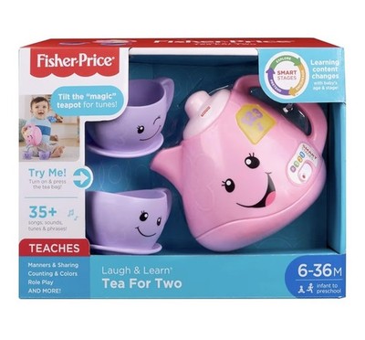   FISHER PRICE   (6M-36M) LAUGH AND LEARN  TEA FOR TWO  Talking Tea Set.