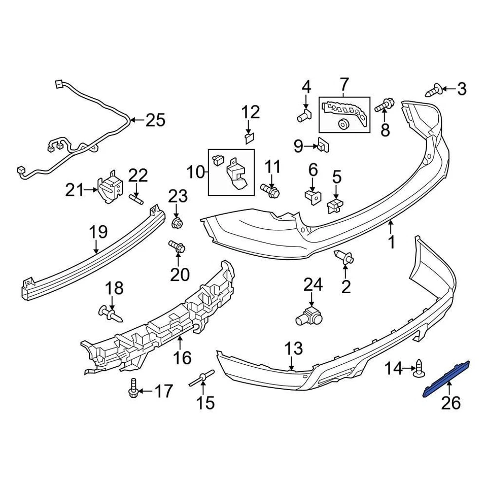 For Ford Explorer 2011-2015 Ford BB5Z15A449C Rear Right Reflector Panel Foto 2 de 2