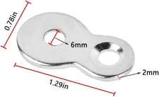 20 Pack Figure 8 Steel Desk Top Fastener Clip - Heavy Duty Figure-Eight