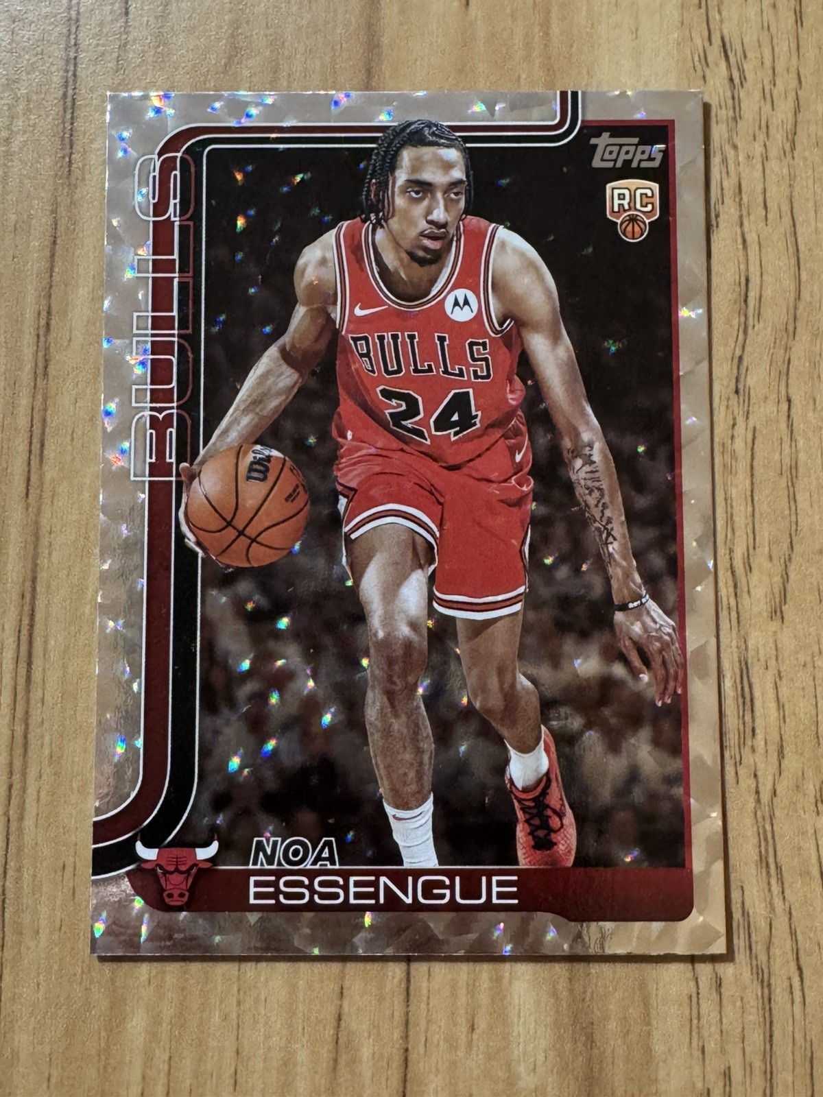 2025-26 Topps Noa Essengue Rookie Costco Crackleboard SP Parallel RC #212 Bulls