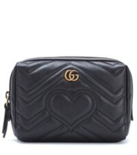 Used Authentic GUCCI GG Marmont matelassé leather pouch