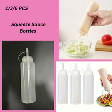 Plastic Clear Squeeze Sauce Bottles Condiment Dispenser Ketchup Mayo