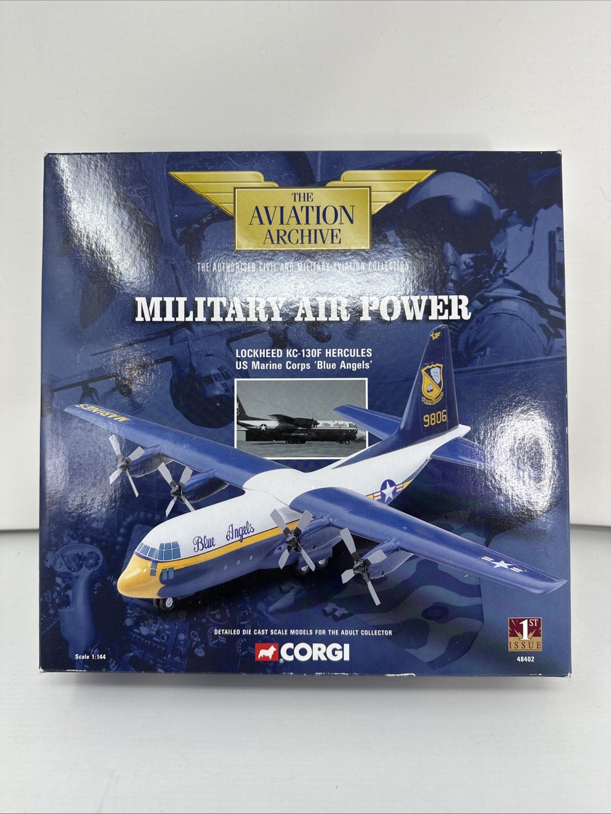 CORGI 1/144 48402 LOCKHEED KC-130F HERCULES US MARINE CORPS 'BLUE ANGELS'