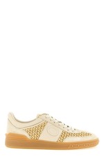 VALENTINO GARAVANI Upvillage Beige Leather Sneakers New & Authentic