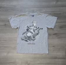 Vintage Y2K Disney Winnie The Pooh Tigger Eeyore T Shirt Youth Size Large Gray