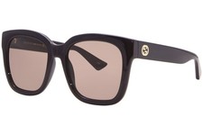 Gucci GG1338S 005 Sunglasses Women's Burgundy/Brown Lenses Square Shape 54mm