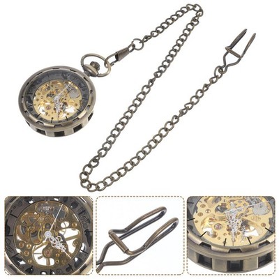 Taschenuhren Fã¼r Herren Bronze Retro-Uhren Steampunk-Taschenuhr