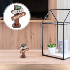  2 Pcs Panneau De Jardin Miniature Accessoires Miniatures Plaque Bois