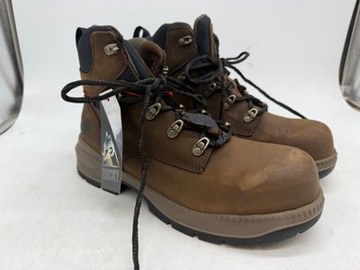 Rocky Worksmart Waterproof Composite Toe Work Boots Men's Brown Leather - 10