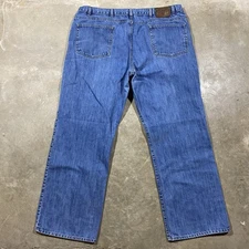  Eddie Bauer Boot Cut Jeans 42x32 Blue Denim Made in Mexico