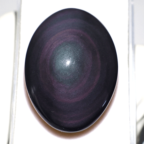 Ojo Cósmico 73.6 CT Obsidiana Arco Iris Natural 37x27mm Cabujón Piedra Preciosa de Alta Calidad - Imagen 4 de 9