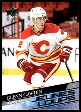 2020-21 Upper Deck French Jeunes Loups Glenn Gawdin Rookie Calgary Flames #726
