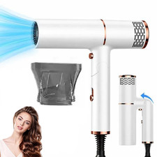 Sèche-Cheveux Ionique Pro 1500W Pliable Rapide 3 Temp/2 Vitesses Anti-Surchauffe