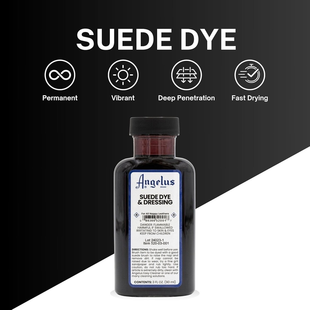 Angelus Suede Dye  with Applicator 3oz NEW
