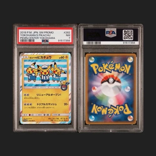 2018 Yokohama Pikachu Pokemon Center 282/Sm-p PSA 7