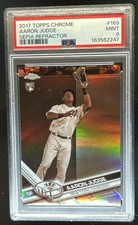 2017 Topps Chrome Aaron Judge Sepia Refractor Rookie RC #169 Yankees PSA 9