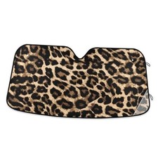 Leopard Print Car Windshield Sun Shade Foldable UV Ray Sun Multi Pattern 4