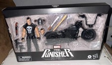 Marvel Legends Hasbro Punisher With Motorcycle Action Figure 6in Black Bike New
