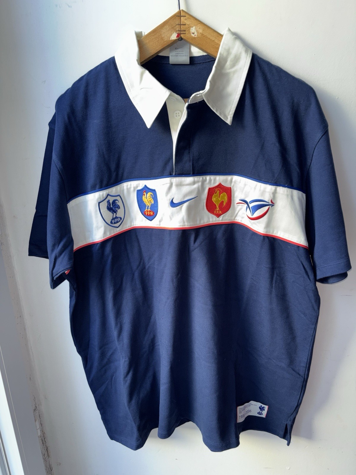Maillot Nike France Rugby 2006 vintage collection FFR taille L bleu