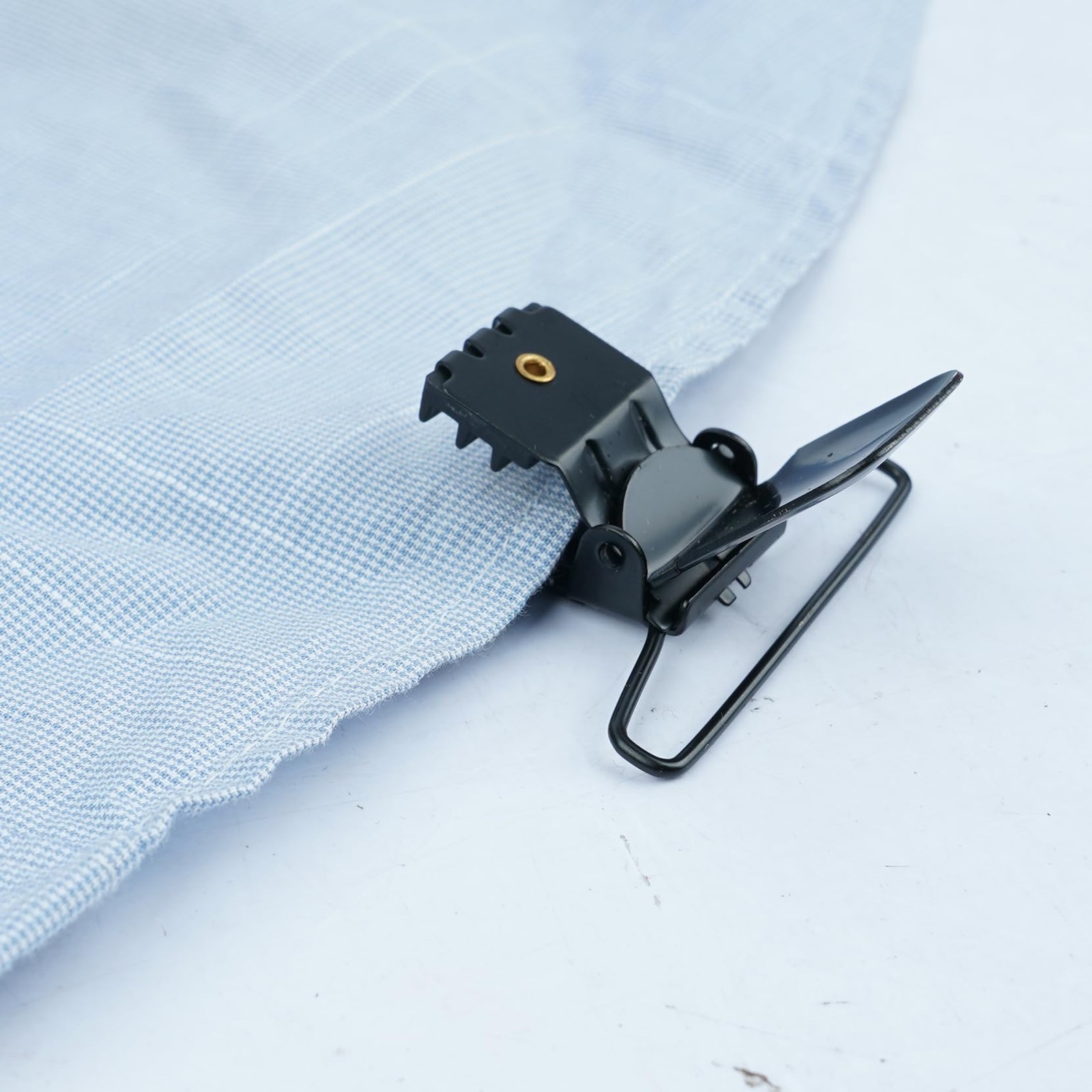 Suspender Clip Black Plated Heavy Duty Suspender Clip with Plastic Gripping T