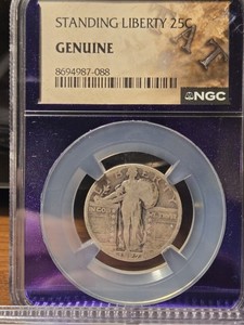1927 Standing Liberty Silver Quarter VG NGC Genuine