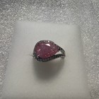 Bomb Party Size 8 Ring Midnight’s Lullaby Rose Ice Crystal Rhodium Plating