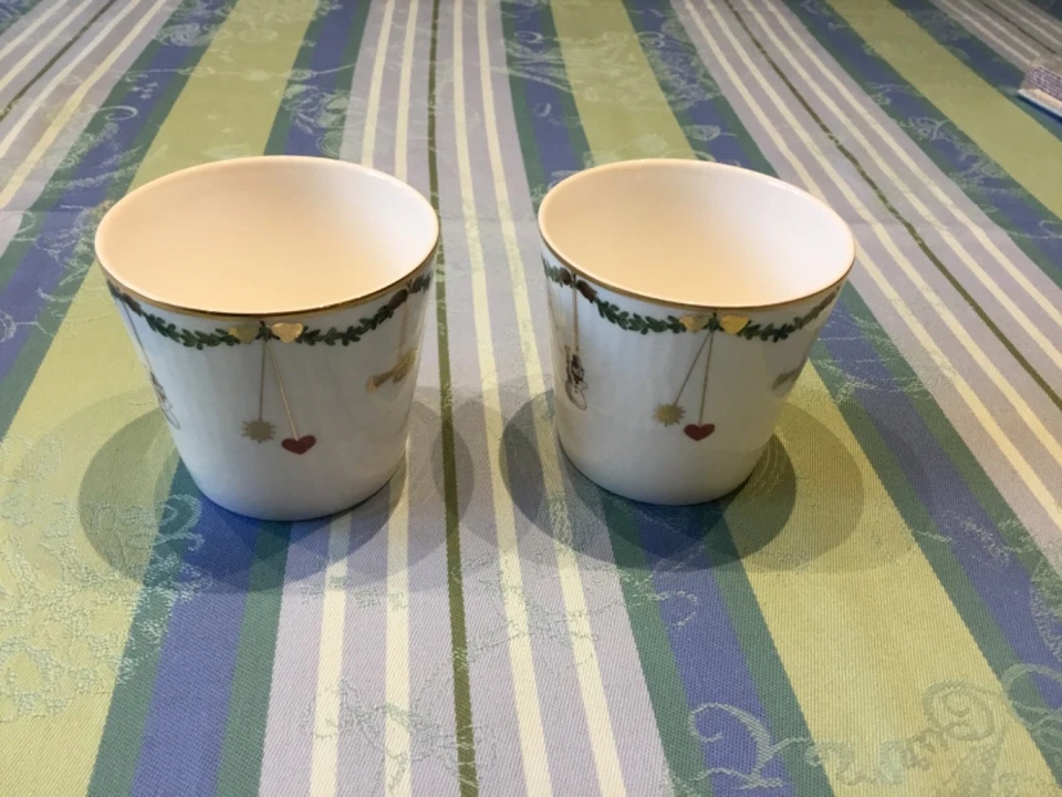 Royal Copenhagen Star fluted Christmas, 2 kl. Becher 0,3 l,Teelichthalter, neu - Bild 3 von 4