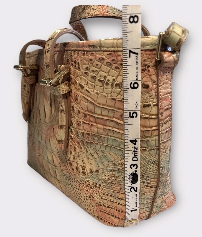 Bolso de Hombro Brahmin Asher Mini Seashell Retiro Silencioso Lujo Dinero Antiguo Cuero Foto 4 de 4