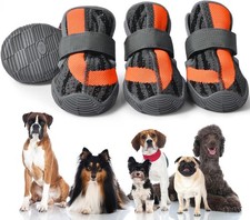 Dog Shoes, Mesh Breathable Dog Boots for Walking Running Hiking, Soft Non-Slip