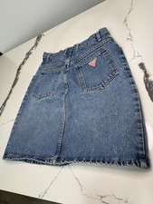 Vintage 80's Guess By Georges Marciano Demin Skirt Size 29