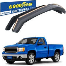 Sun Rain Visors Wind Rain Guards for 2007-2013 GMC Sierra Regular Cab