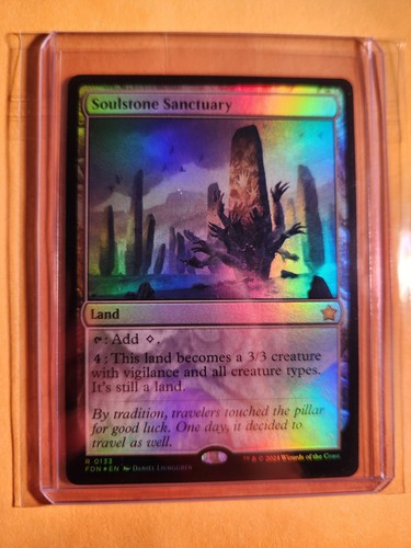 Mint Authentic Soulstone Sanctuary Foil Foundations #0133 Rare MTG Trading Card - Picture 3 of 4