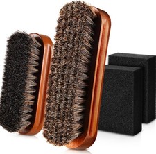 4 Pcs Horsehair Felt Hat Brush Kit with Cleaning Sponge Cowboy Clean Hat...