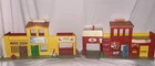 Fisher-Price Little People Vintage Town Buildings Lot Police Barber Garage Post
