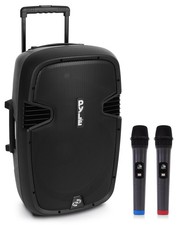 Portable PA Speaker System 1600W Bluetooth Rechargeable Pyle PPHP1599WU Karaoke