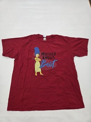 The Simpsons Homer T Shirt Men 2XL VINTAGE Marg Mother Knows Best  Matt Groening