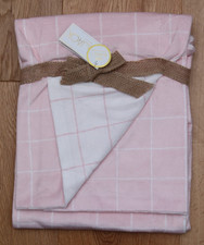 Lila Jack Baby Girl Reversible Blanket Pink White Checkered