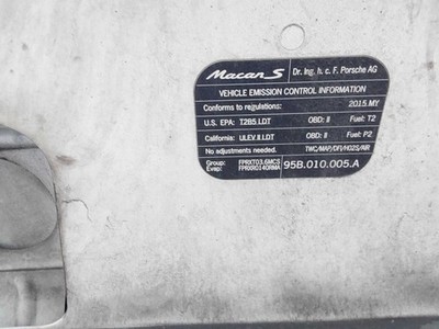 Engine 3.0L VIN B 5th Digit Fits 15-16 PORSCHE MACAN 3207440 | eBay
